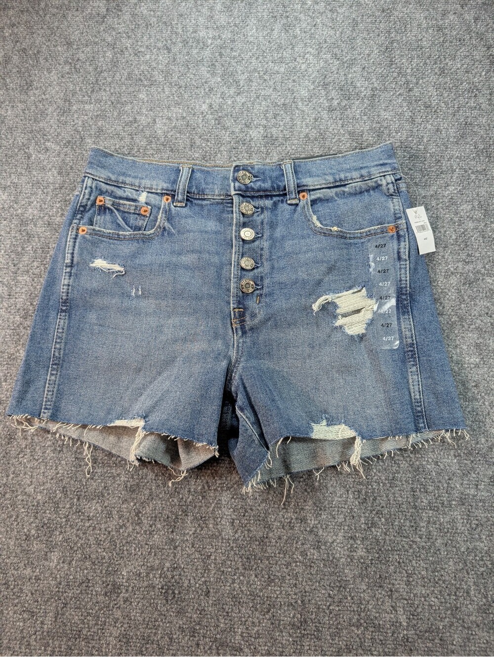 GAP Denim Women's Distressed Button-Fly Shorts Size 4/27 NWT High Rise